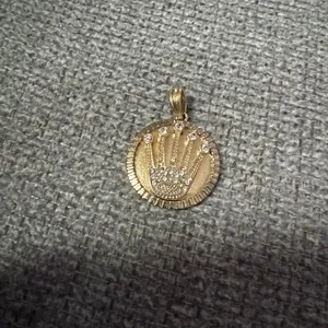 Authentic Gold Crown Pendant Gold Plated