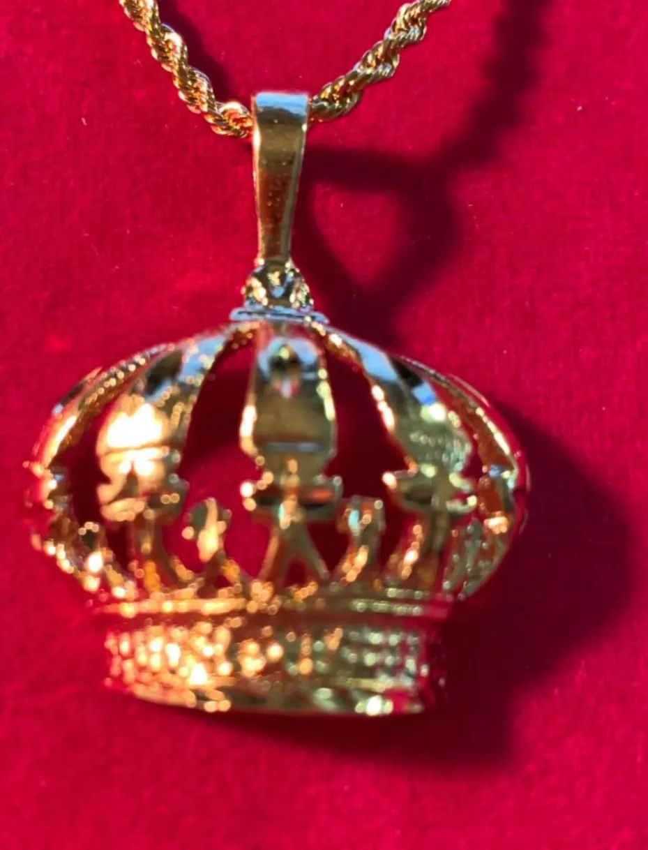 Authentic The Sovereign Aura: 14kt Gold-Plated Royal Crown Talisman