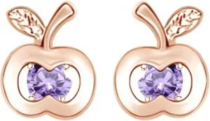 Authentic Enchanted Apple Blossom Studs – Rose‑Gold‑Plated Guardians of Renewal