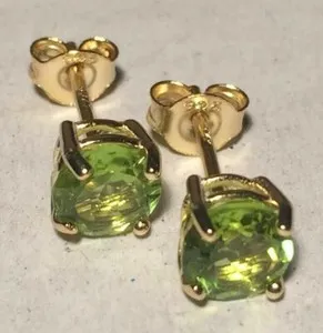Authentic  Earrings Natural & CZs  Every Color 5mm & 6mm  Solid Silver Rodium & Gold   
