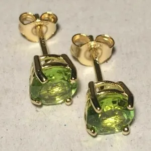 Authentic Sapphires, Opal, Topaz, Peridot.... Earrings Stone 6mm Solid Silver Stamped S925