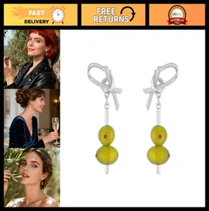 Authentic Cute Fruit Dangle Earrings for Women | Gold Plated Strawberry Apple Cherry Water