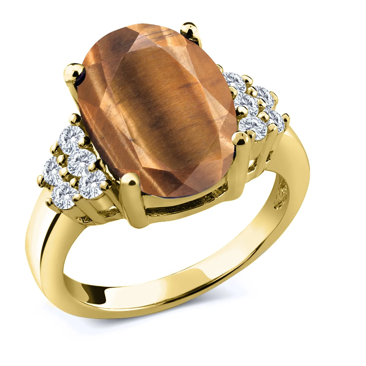 Authentic The Gilded Eye of Sovereignty: Tiger Eye and Diamond Radiance