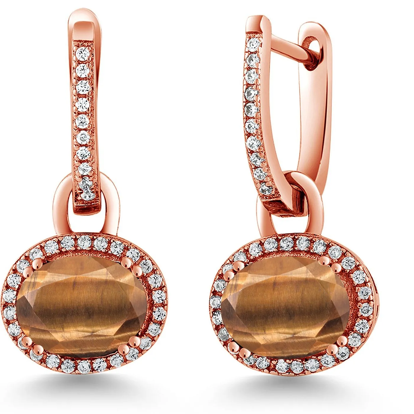 Authentic Golden Eye of the Earth: Tiger Eye Rose Gold Talismans