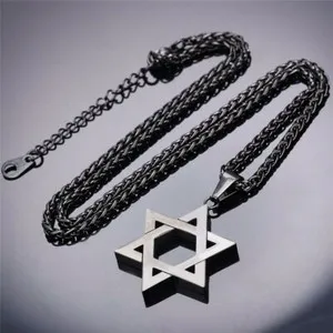 Authentic Top Quality Star of David Gold Plated Stainless Steel Necklace Pendant Jewelry