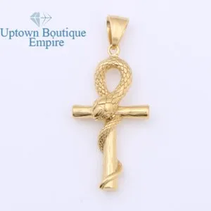 Authentic The Serpent's Key of Eternal Life Gold Plated Ankh Amulet