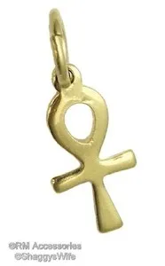 Authentic Eternal Life's Anchor in Gold: Celestial Ankh Charm