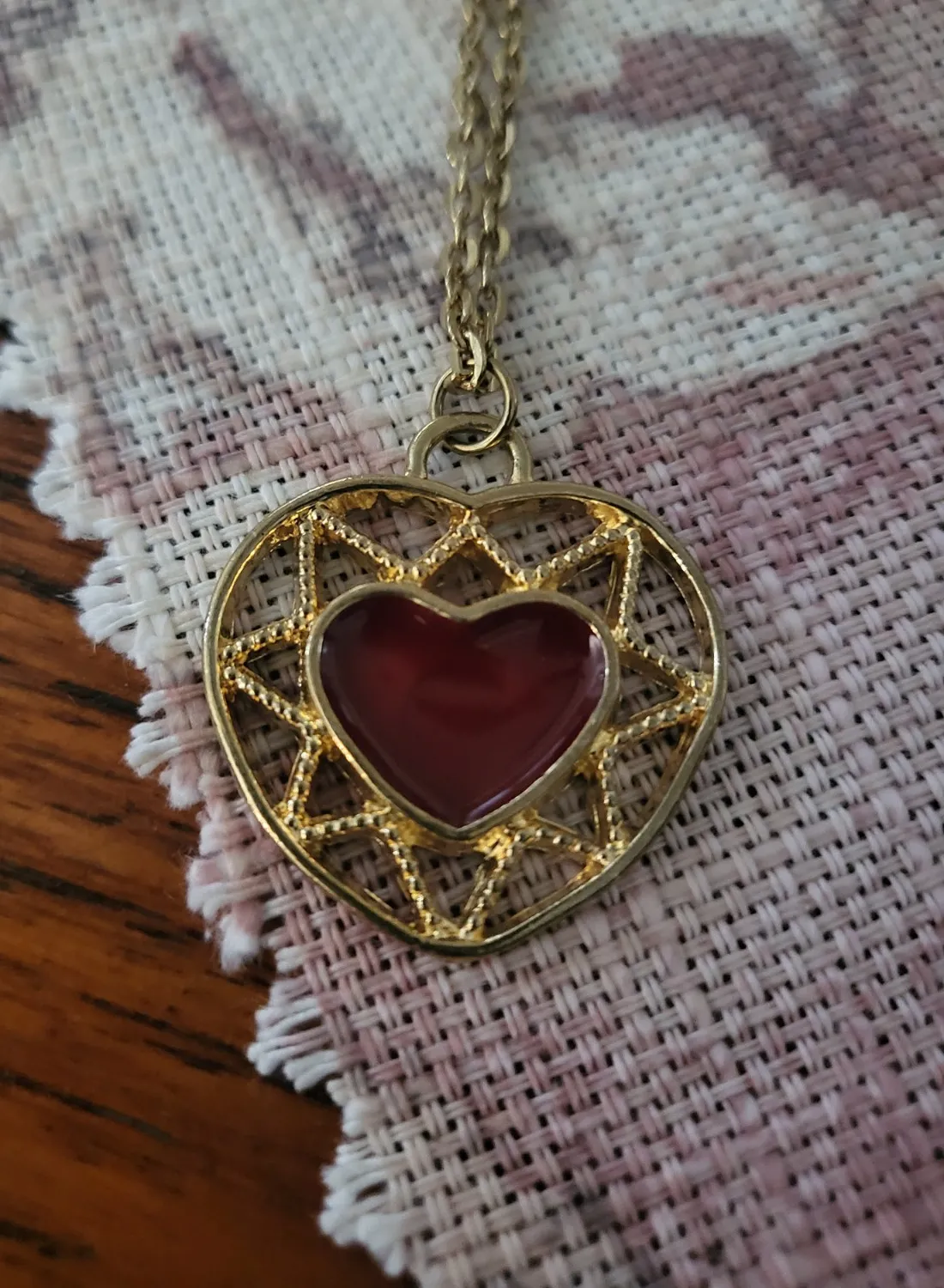 Authentic The Enchanted Heart of Garnet - A Vintage Red Love Talisman