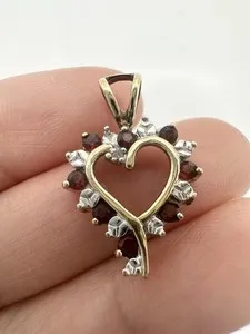 Authentic Heart of the Goddess: Celestial Garnet & Diamond Pendant