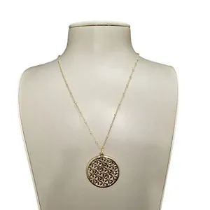Authentic Vera Bradley Women's Pendant Necklace Gold Plated Amber Crystals NWT