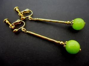 Authentic Verdant Echoes Peridot and Jade Gold-Plated Clip-On Talismans