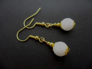Authentic Ethereal Purity: Dangling White Jade and Radiant Gold Talismans
