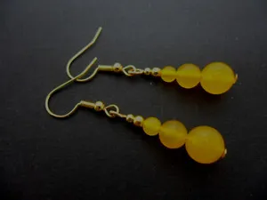 Authentic Golden Sun-Kissed Jade Equilibrium Drops