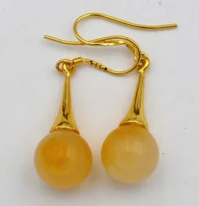 Authentic Celestial Dangle Earrings - Multi-colored Gemstone Beads in a Golden Embrace