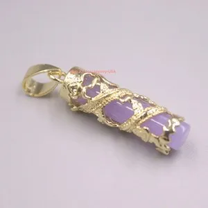 Authentic Celestial Dragon Guardian - Purple Jade Pillar of Ancient Wisdom