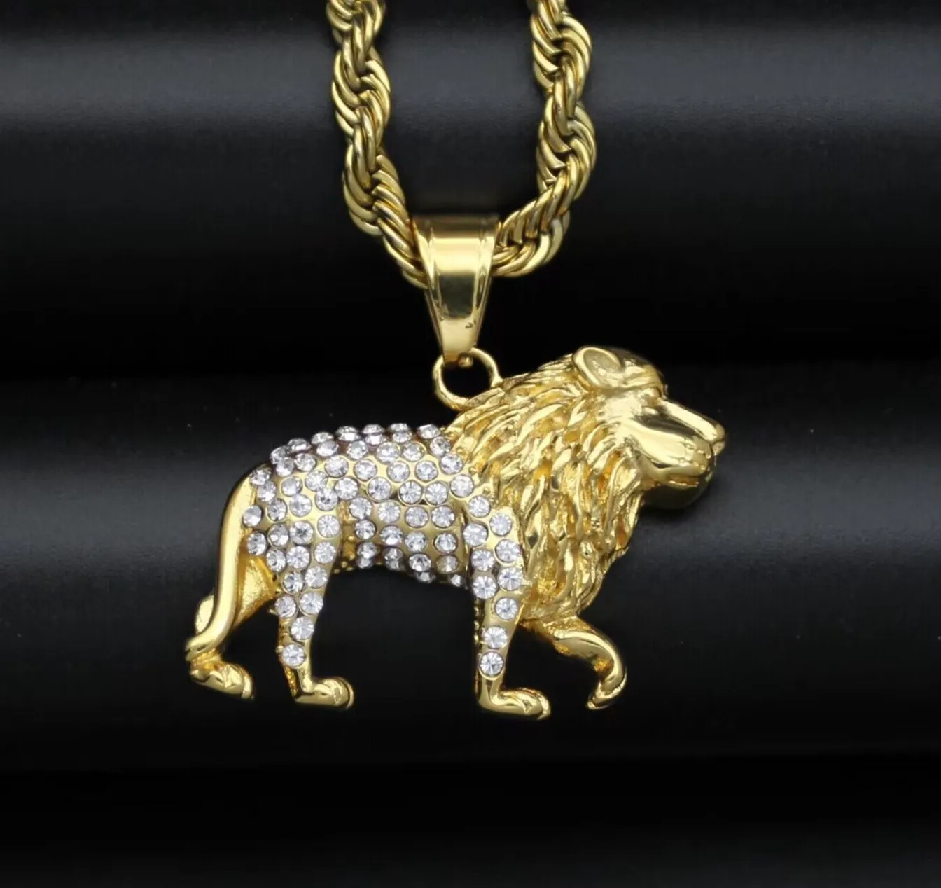 Authentic Lion's Courageous Heart: Gold Plated Amulet of Inner Strength