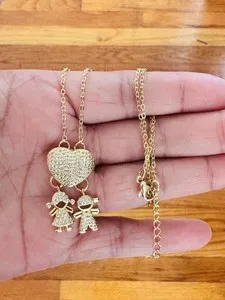 Authentic 18K Gold Plated My kids heart women’s necklace. New