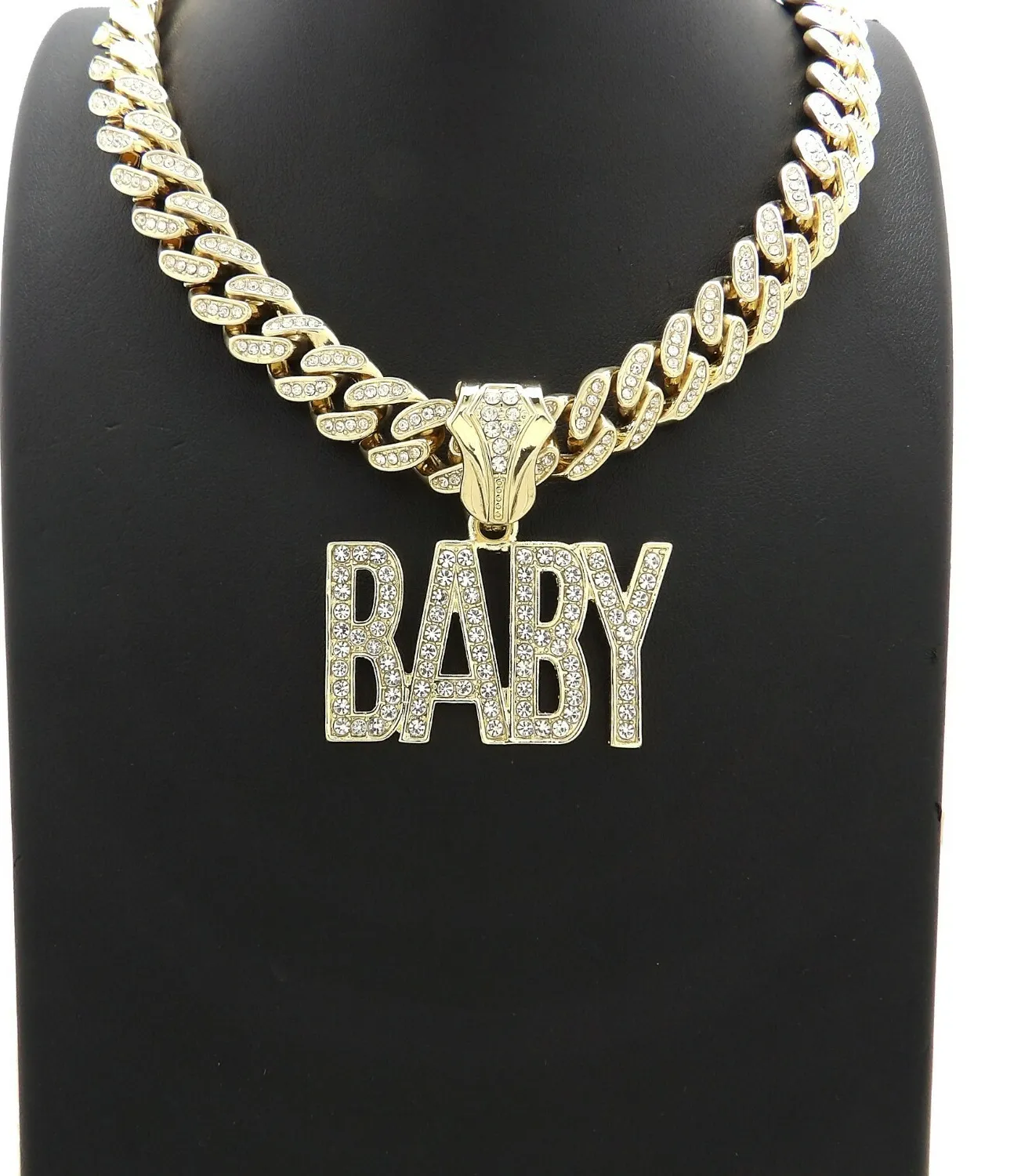 Authentic The Gilded Iconoclast: Radiant Lil Baby Pendant and Iced Cuban Link Talisman