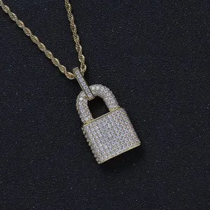 Authentic padlock Necklace, padlock Pendant, Gold Plated padlock Pendant, lock necklace