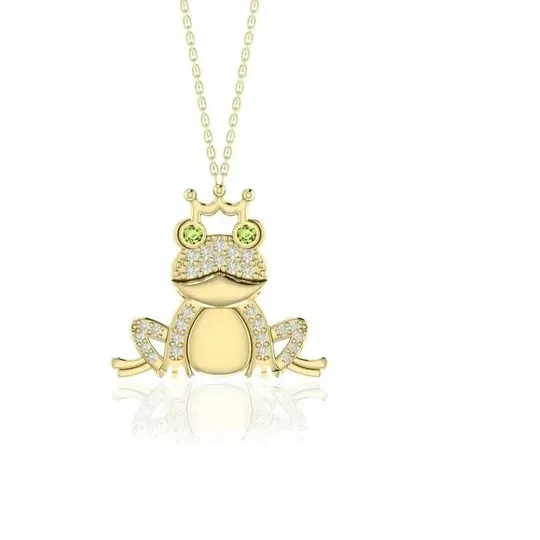 Authentic The Emerald Regent - Abundance & Transformation Frog Talisman in 14K Gold