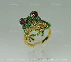 Authentic The Emerald and Ruby Amphibian Talisman of Renewal and Fertility