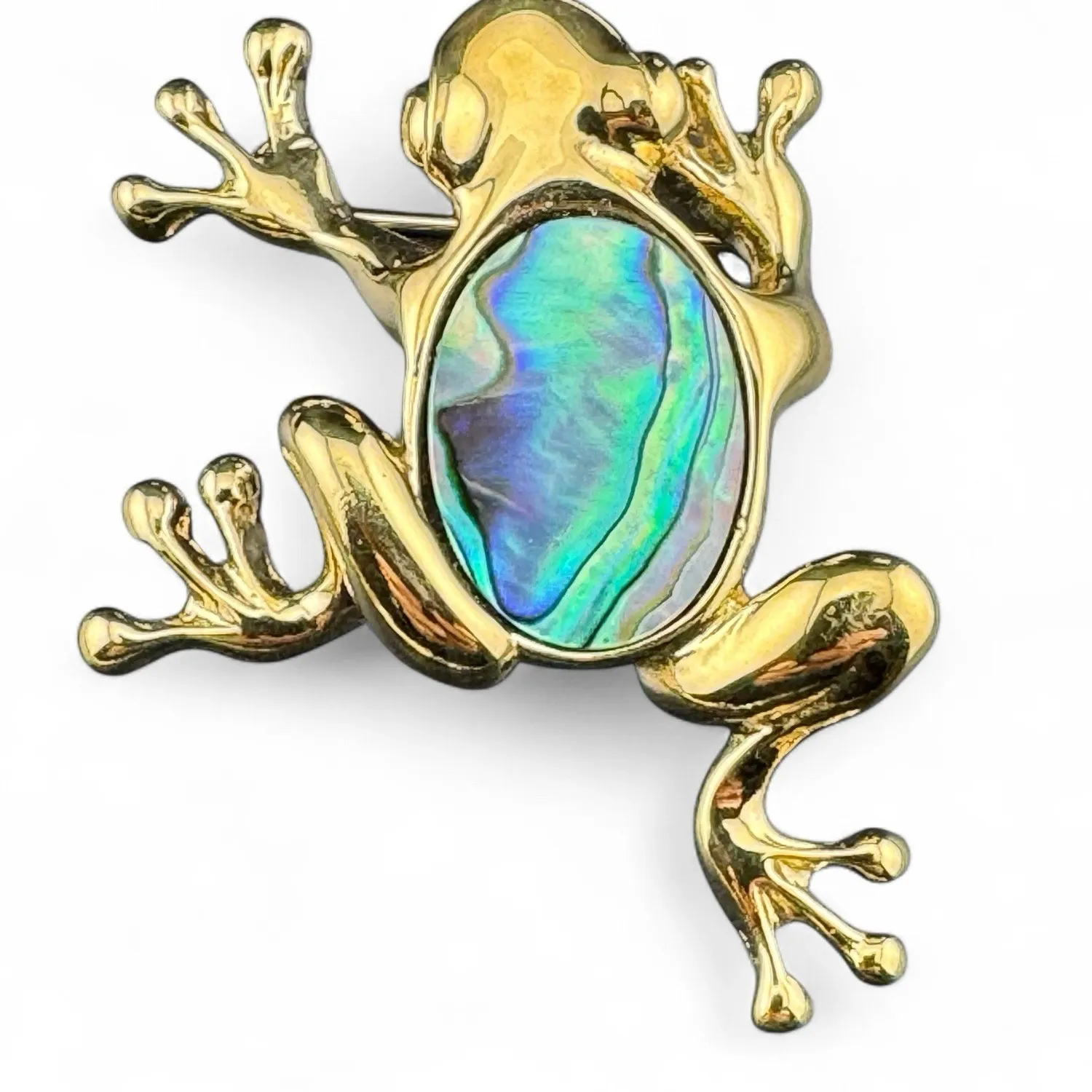 Authentic Whispers of the Ancient Forest: 22K Gold Plated Frog Brooch