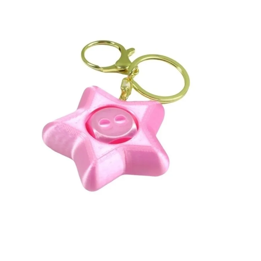 Authentic 3D Printed Rotating Dice Star Pendant Mini Key Ring Party Game Props Waterproof PLA Funny Fidget Friends Birthday Party