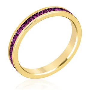 Authentic Eternal Bond of Love: Garnet Red Crystal Eternity Ring