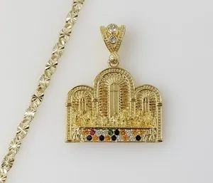 Authentic The Sacred Table: Golden Last Supper Pendant and 4mm Chain