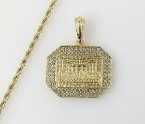 Authentic Last Supper Jesus Gold Plated 3mm Chain Necklace Oro Ultima Cena Dije Cadena