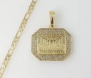 Authentic Last Supper Jesus Gold Plated 4mm Chain Necklace Oro Ultima Cena Dije Cadena