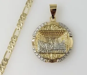Authentic The Sacred Table: Golden Last Supper Pendant and Chain