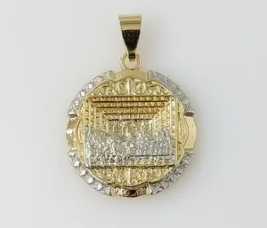 Authentic The Last Supper Jesus Gold Plated Pendant Charm Fashion Oro La Ultima Cena Dije