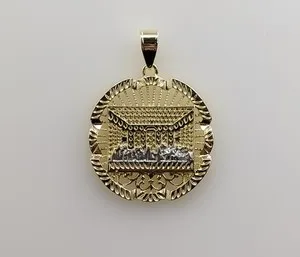 Authentic The Last Supper Jesus Gold Plated Pendant Charm Oro La Ultima Cena Dije