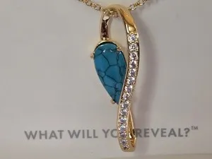 Authentic Amazing Turquoise Gold Plated Necklace By Bomb Party. 249 249
