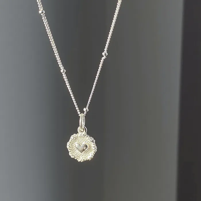 Authentic Love's Eternal Embrace: The 925 Sterling Silver Heart Necklace