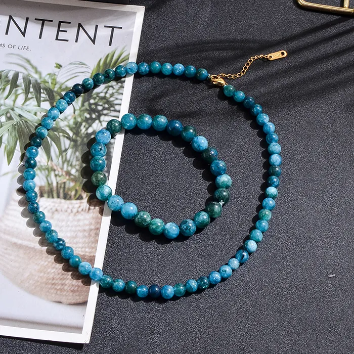 Authentic Celestial Resonance: The Apatite Azure Adornment Set
