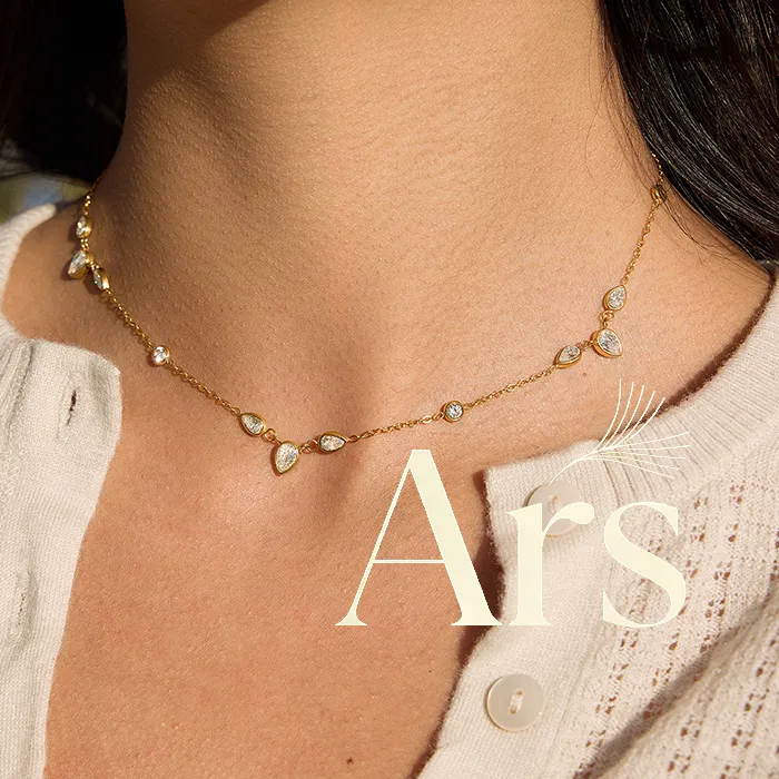 Authentic Celestial Water‑Drop Zircon Talisman – 18K Gold‑Plated Thin Chain Necklace for Sacred Stacking