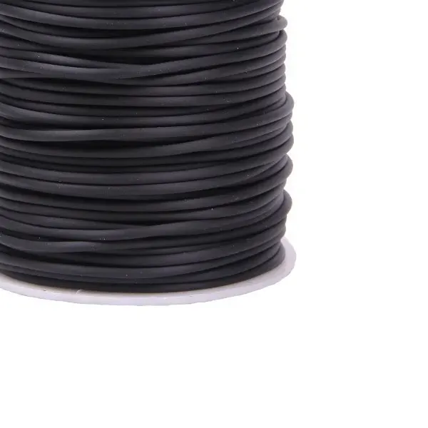 Authentic 10m Dia 2mm Round Rubber Cord Necklace Thread Black Brown Color Beading Rope String For Diy Bracelet Findings Jewelry Making