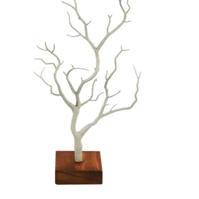 Authentic Jewelry Stand Tree Small Jewelry Holder Necklace Holder Rack Display Tower with Wooden Base for Earring Dropship