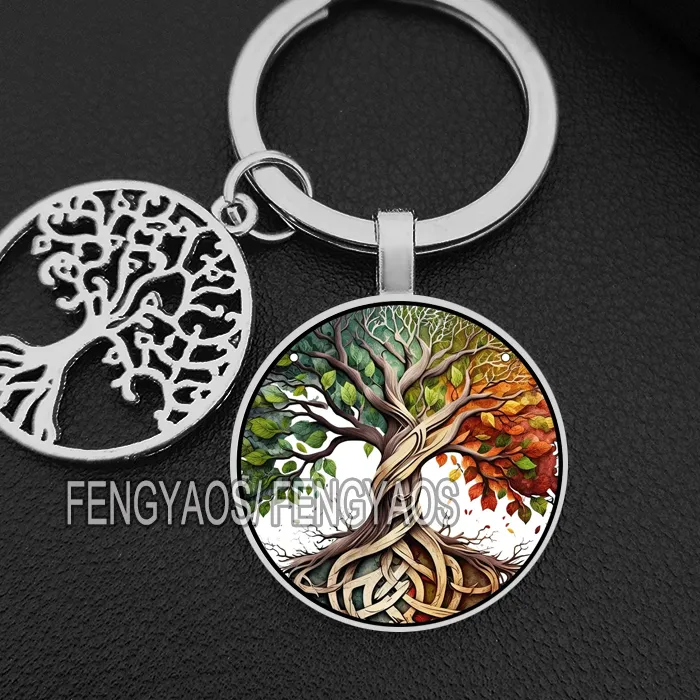 Authentic Empowered Roots: Tree of Life Keychain for Protection and Growth