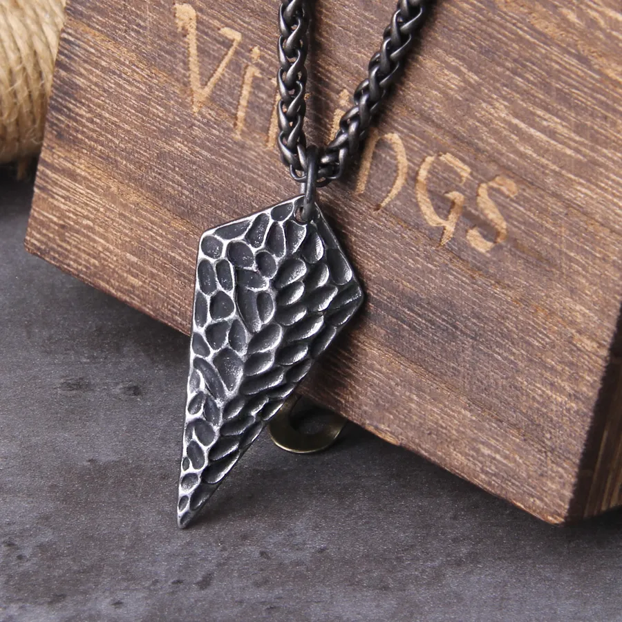 Authentic "Helm of Awe" and "Viking Vegvisir" Iron Color Viking spear Pendant Necklace with Chain As Men