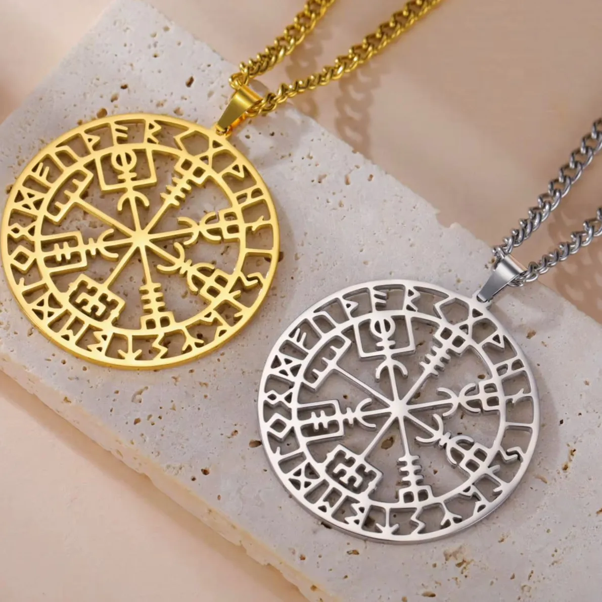 Authentic The Wayfarer's Compass A Vegvísir Talisman Of Unshakable Direction