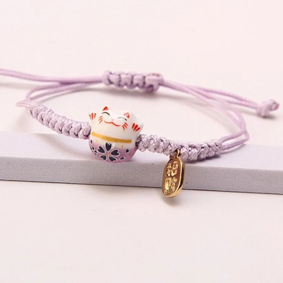 Authentic The Auspicious Guardian: Maneki Neko Crimson Cord