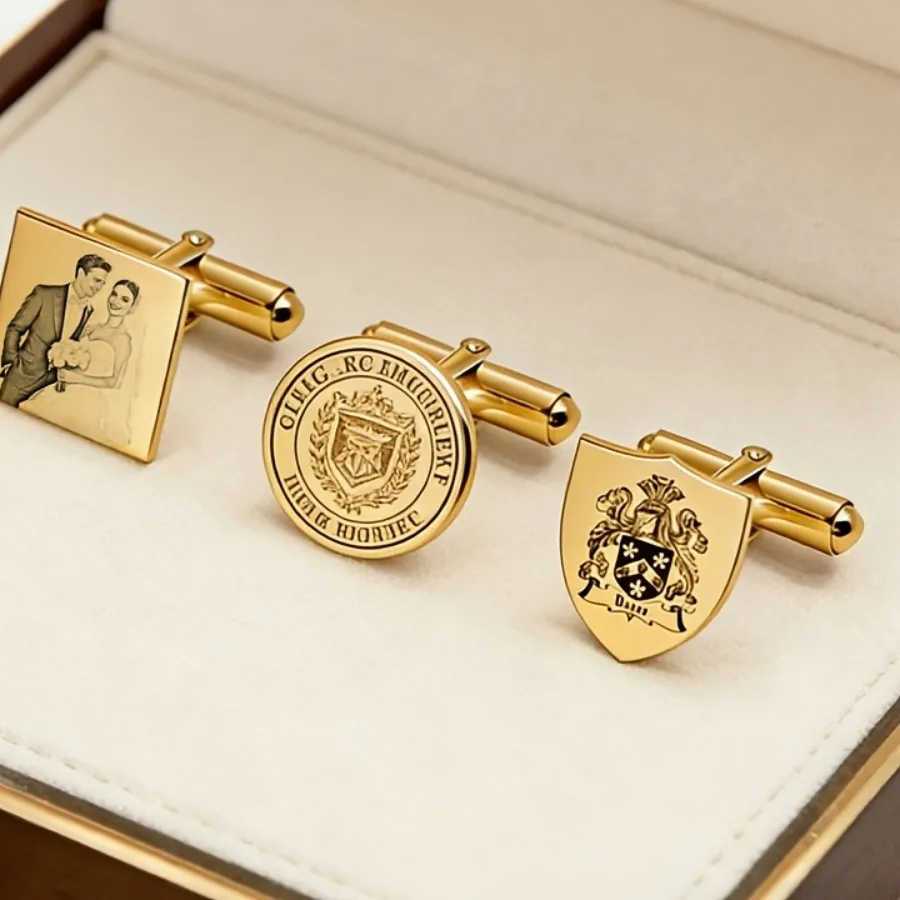 Authentic Memory Keeper Soul-Bind Cufflinks - Personalized Sacred Geometry Keepsake