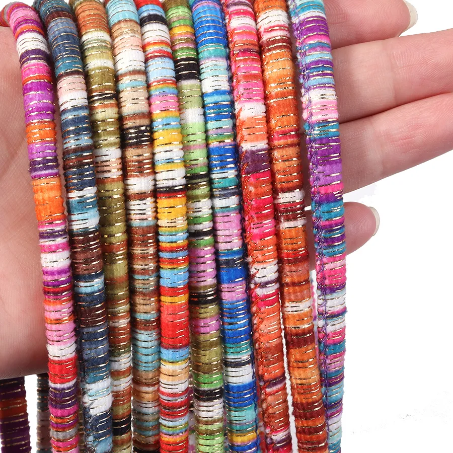 Authentic 5yards/lot 6mm Round Cotton Cords Colorful Ethnic Style Thread String Rope For DIY Jewelry Making Ornament Bracelet Accessories