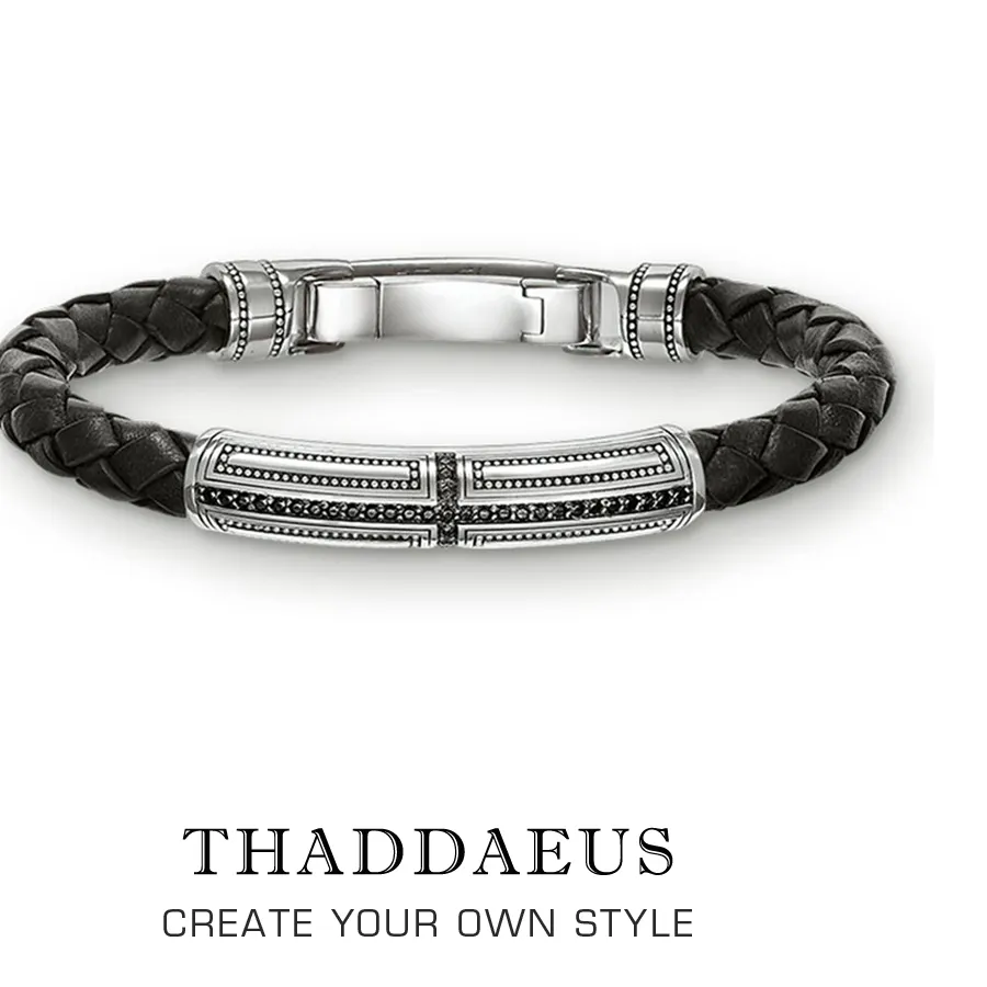 Authentic 2017 Brand Leather Bracelet Cross,Europe Rebel Casual Jewelry For Men Women Lover