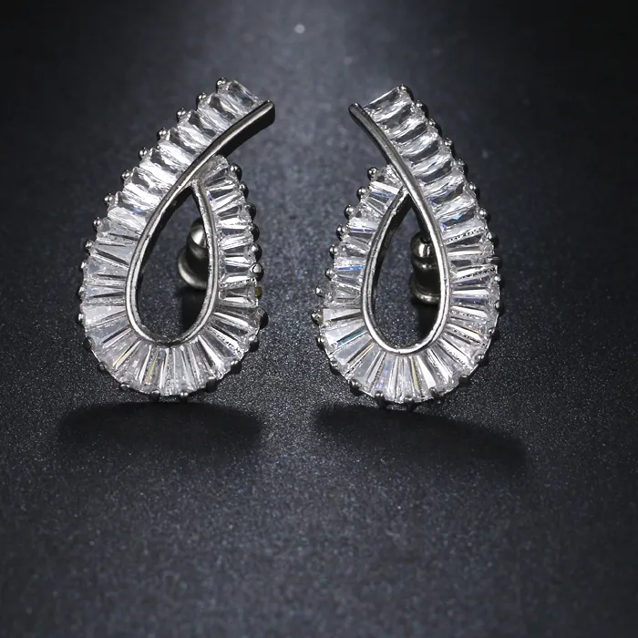 Authentic EMMAYA Brand Stud Earrings Design Unique Geometric Crystal Cz Jewelry for Women Earrings 2017