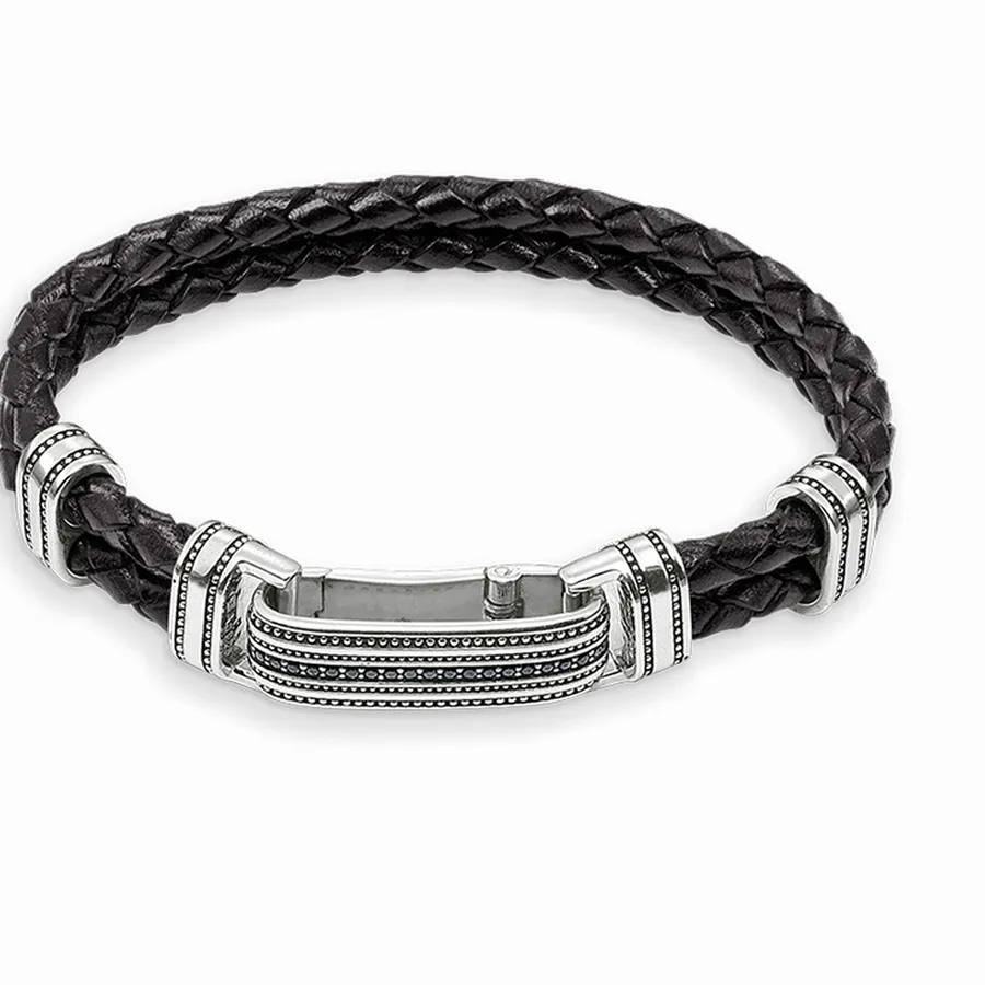 Authentic Lane Leather Bracelets,2017 Super Deals Heart In Silver,Europe Style Rebel DIY Punk Jewelry For Men & Women