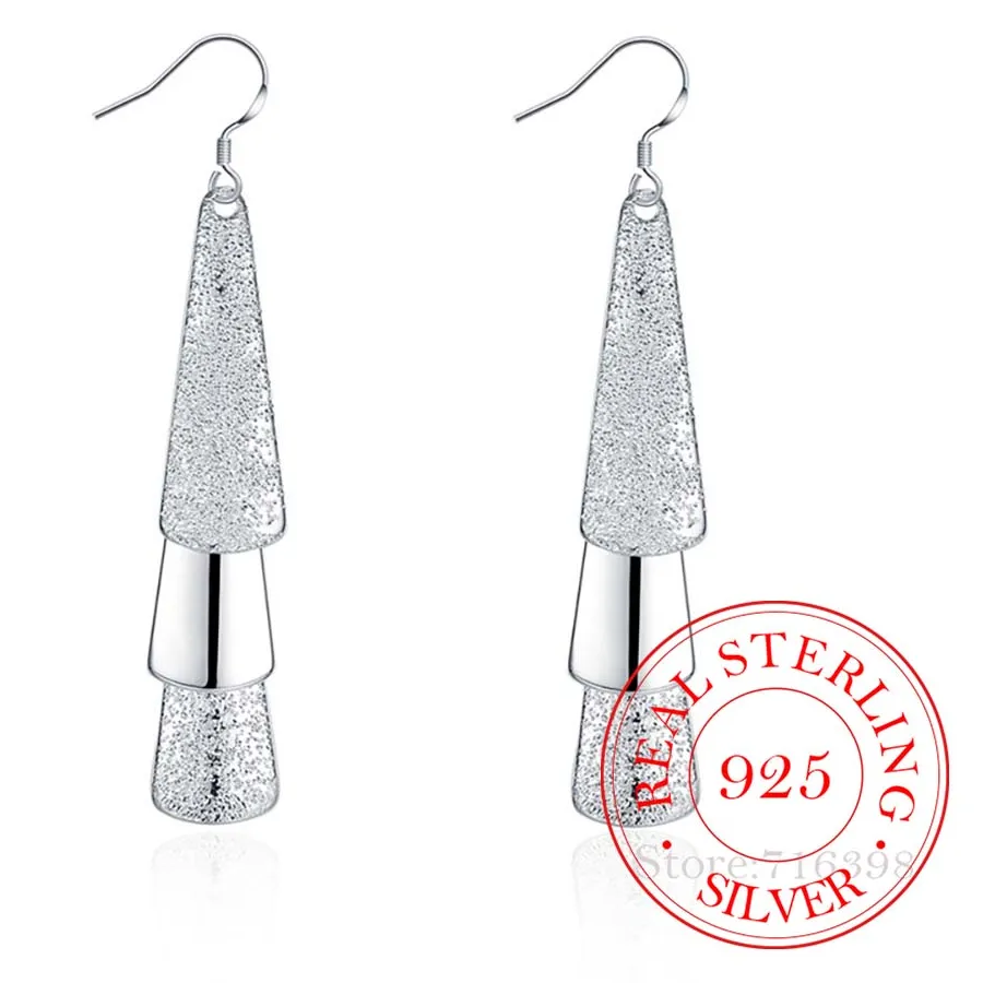 Authentic Lunar Ray Pendulum Dangle Earrings - Pure 925 Sterling Silver Conduit of Grace